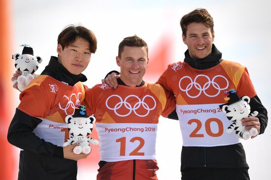 2018 Winter Olympics. Snowboarding. Men. Parallel giant slalom