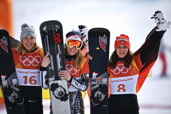 2018 Winter Olympics. Snowboarding. Women. Parallel giant slalom