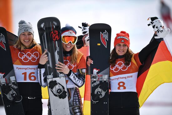 2018 Winter Olympics. Snowboarding. Women. Parallel giant slalom