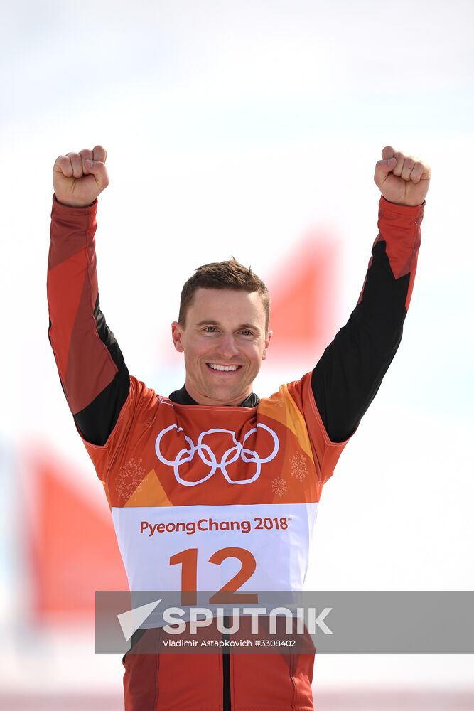 2018 Winter Olympics. Snowboarding. Men. Parallel giant slalom