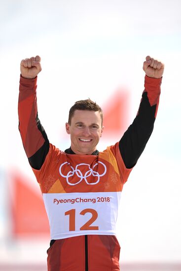 2018 Winter Olympics. Snowboarding. Men. Parallel giant slalom