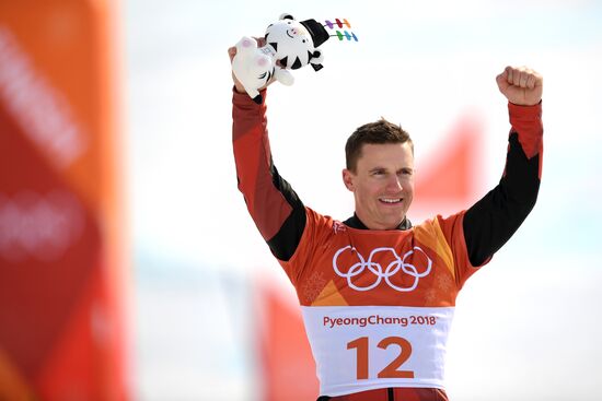 2018 Winter Olympics. Snowboarding. Men. Parallel giant slalom