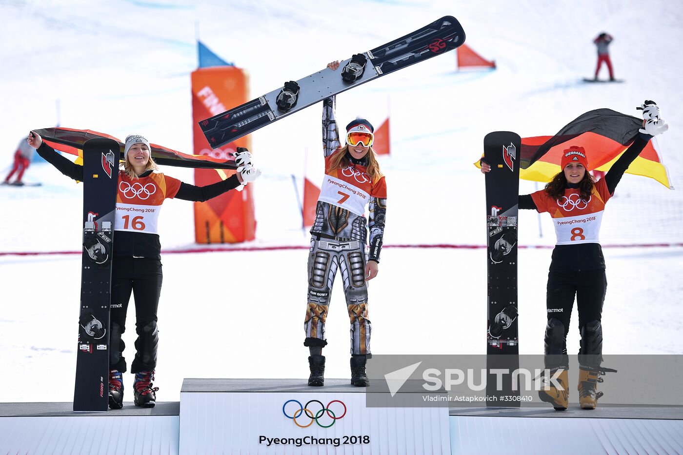 2018 Winter Olympics. Snowboarding. Women. Parallel giant slalom