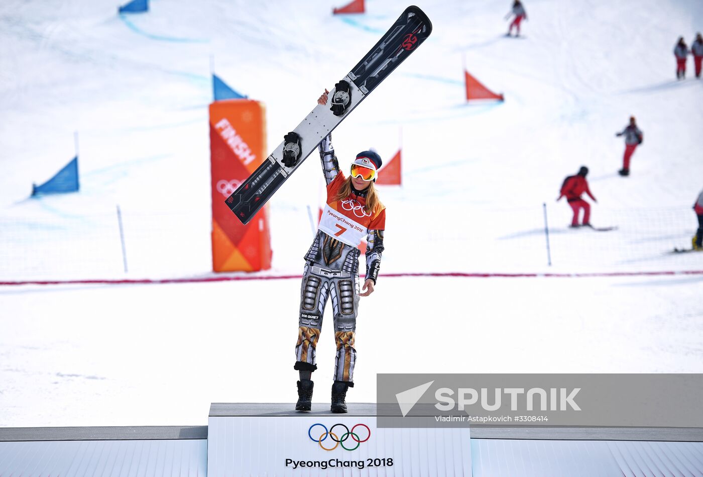 2018 Winter Olympics. Snowboarding. Women. Parallel giant slalom