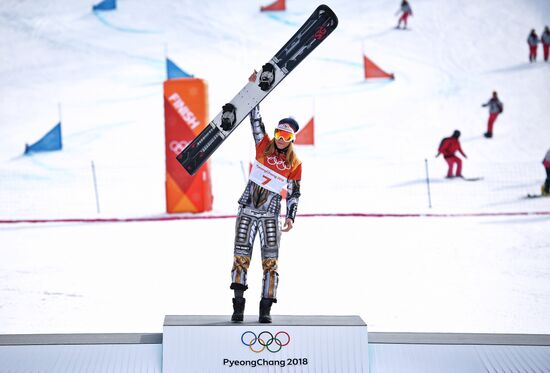 2018 Winter Olympics. Snowboarding. Women. Parallel giant slalom