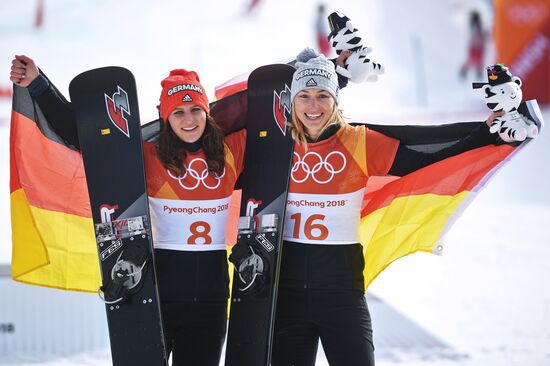 2018 Winter Olympics. Snowboarding. Women. Parallel giant slalom