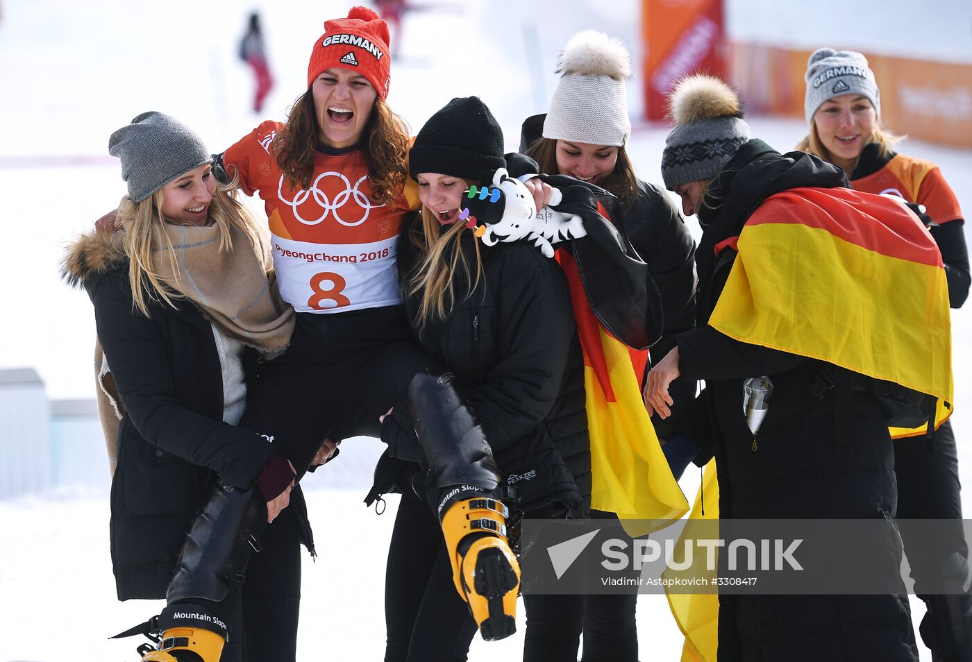 2018 Winter Olympics. Snowboarding. Women. Parallel giant slalom