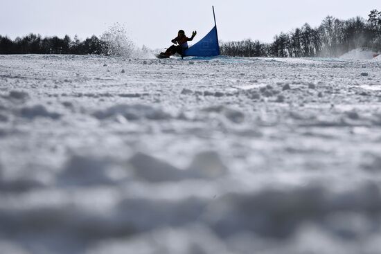 2018 Winter Olympics. Snowboarding. Women. Parallel giant slalom