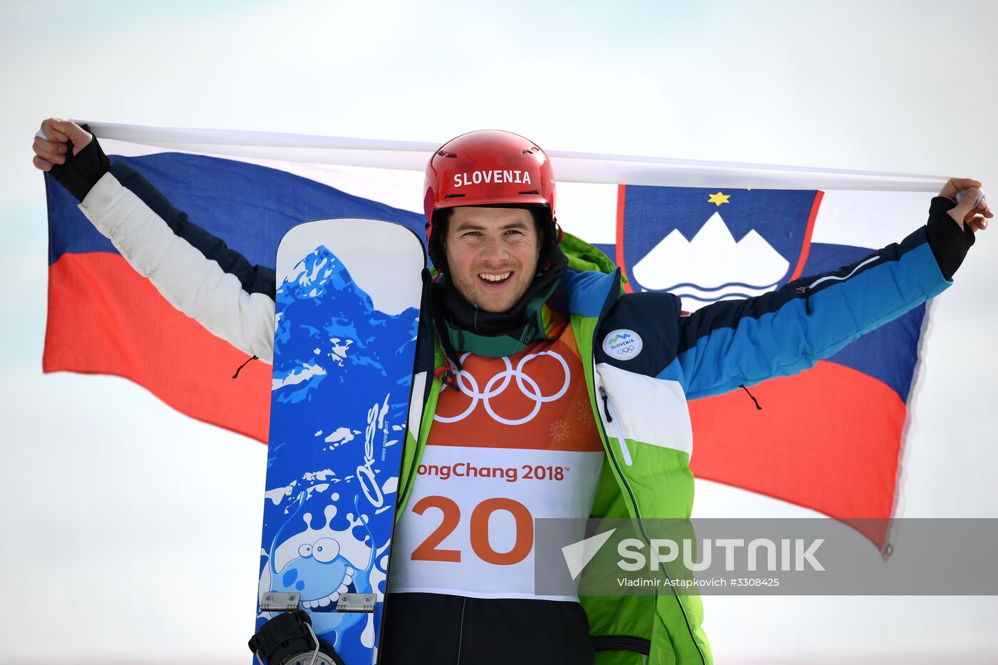 2018 Winter Olympics. Snowboarding. Men. Parallel giant slalom