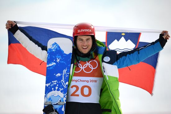 2018 Winter Olympics. Snowboarding. Men. Parallel giant slalom