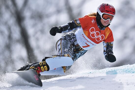 2018 Winter Olympics. Snowboarding. Women. Parallel giant slalom