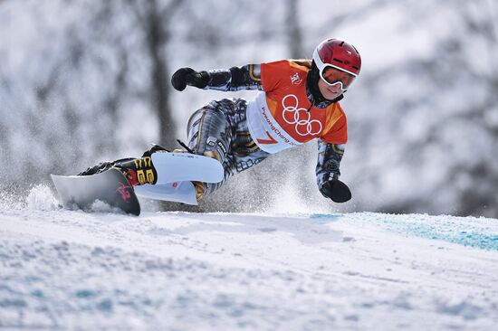 2018 Winter Olympics. Snowboarding. Women. Parallel giant slalom