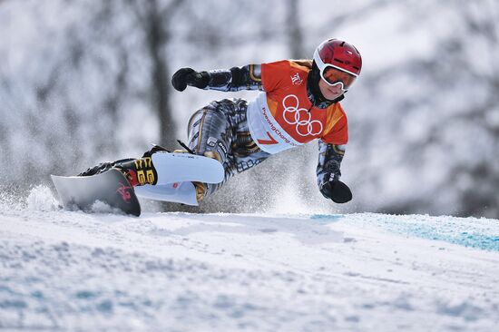 2018 Winter Olympics. Snowboarding. Women. Parallel giant slalom