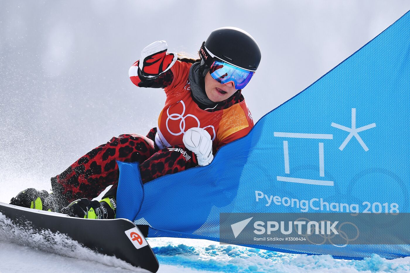 2018 Winter Olympics. Snowboarding. Women. Parallel giant slalom