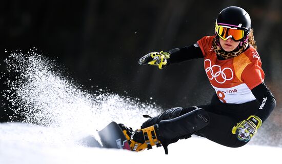 2018 Winter Olympics. Snowboarding. Women. Parallel giant slalom