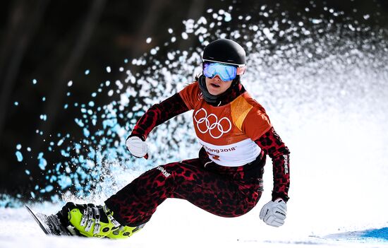 2018 Winter Olympics. Snowboarding. Women. Parallel giant slalom