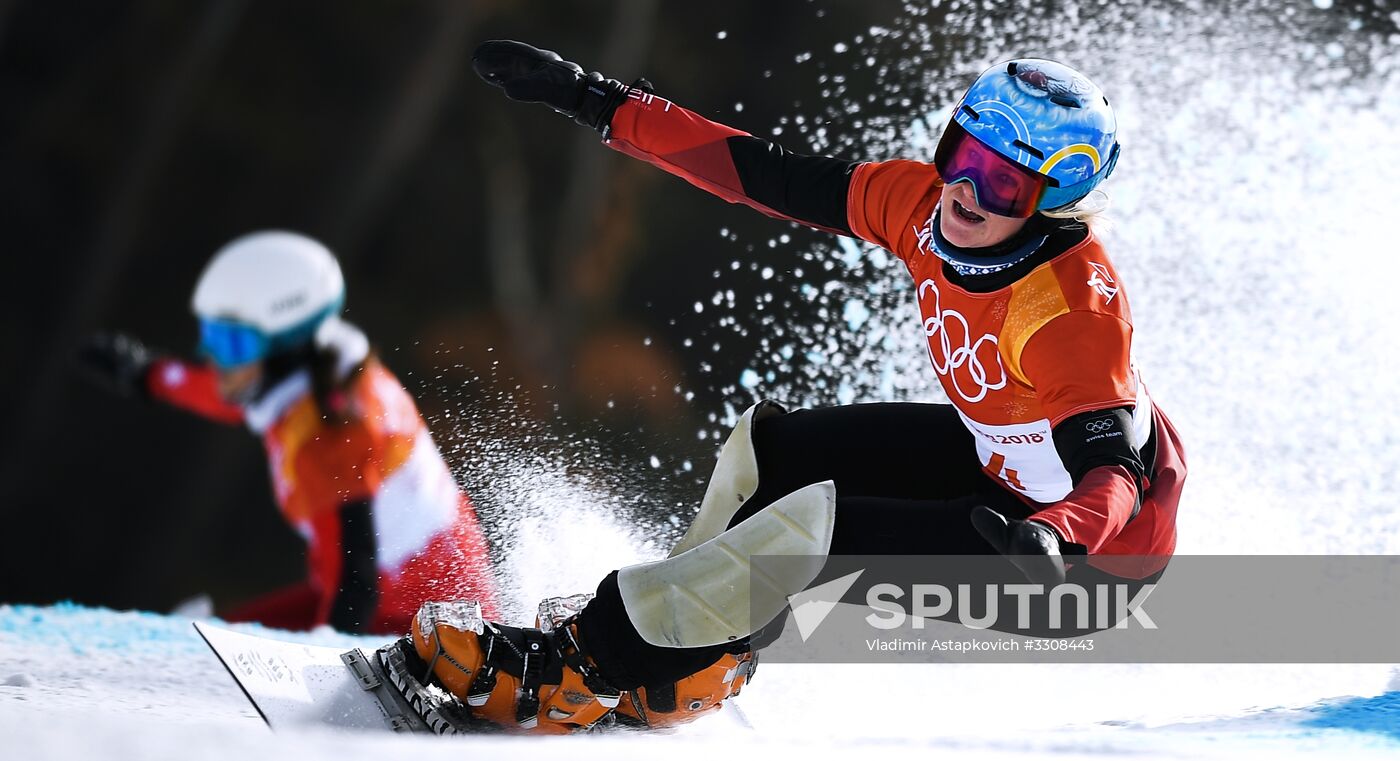 2018 Winter Olympics. Snowboarding. Women. Parallel giant slalom