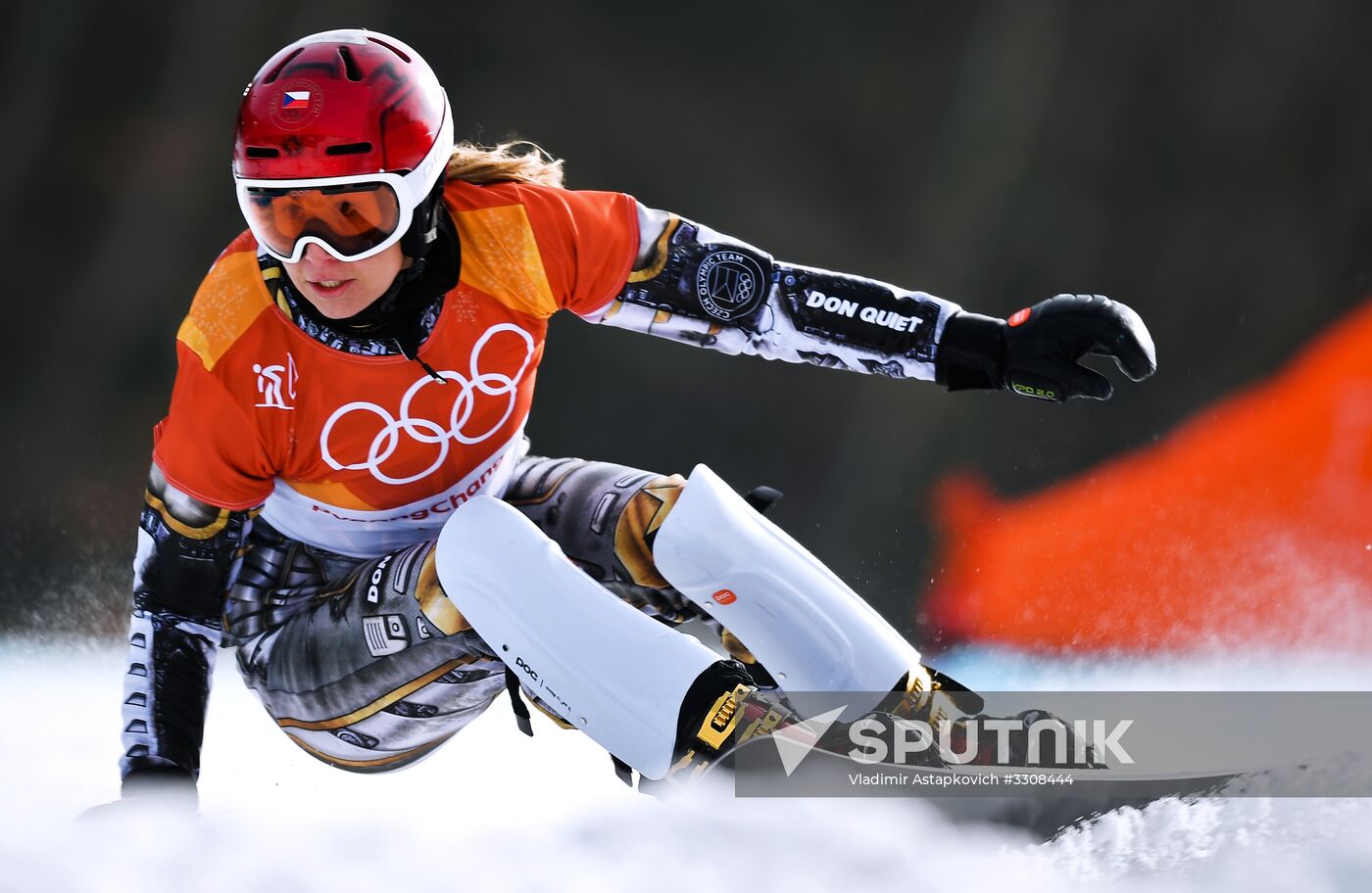2018 Winter Olympics. Snowboarding. Women. Parallel giant slalom
