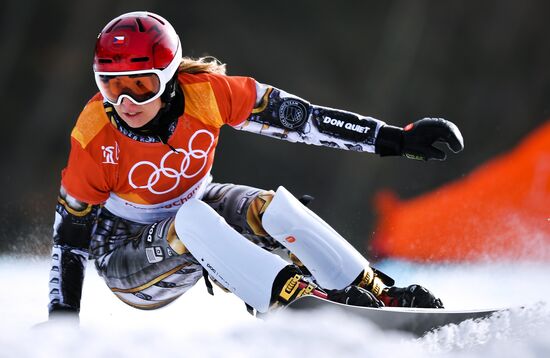 2018 Winter Olympics. Snowboarding. Women. Parallel giant slalom