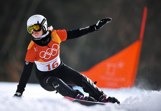 2018 Winter Olympics. Snowboarding. Women. Parallel giant slalom