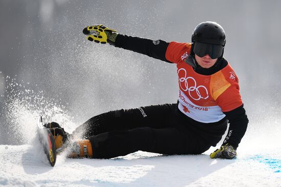 2018 Winter Olympics. Snowboarding. Men. Parallel giant slalom