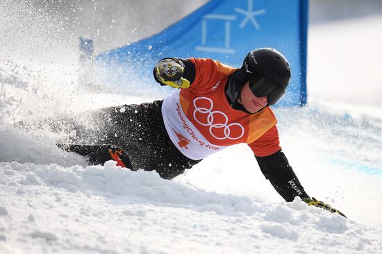 2018 Winter Olympics. Snowboarding. Men. Parallel giant slalom