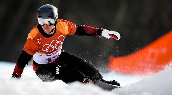 2018 Winter Olympics. Snowboarding. Men. Parallel giant slalom
