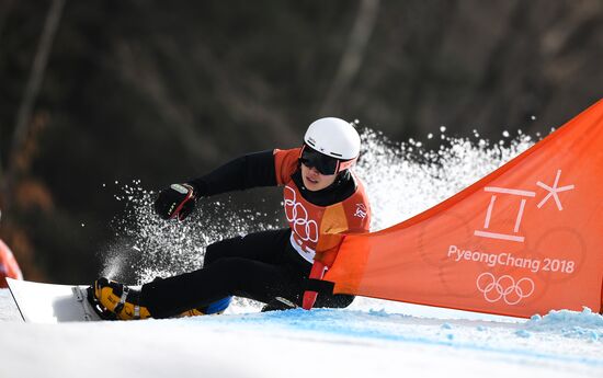 2018 Winter Olympics. Snowboarding. Men. Parallel giant slalom