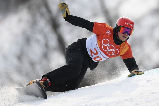 2018 Winter Olympics. Snowboarding. Men. Parallel giant slalom