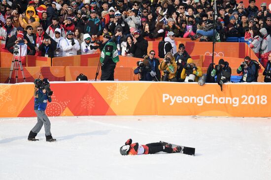 2018 Winter Olympics. Snowboarding. Men. Parallel giant slalom
