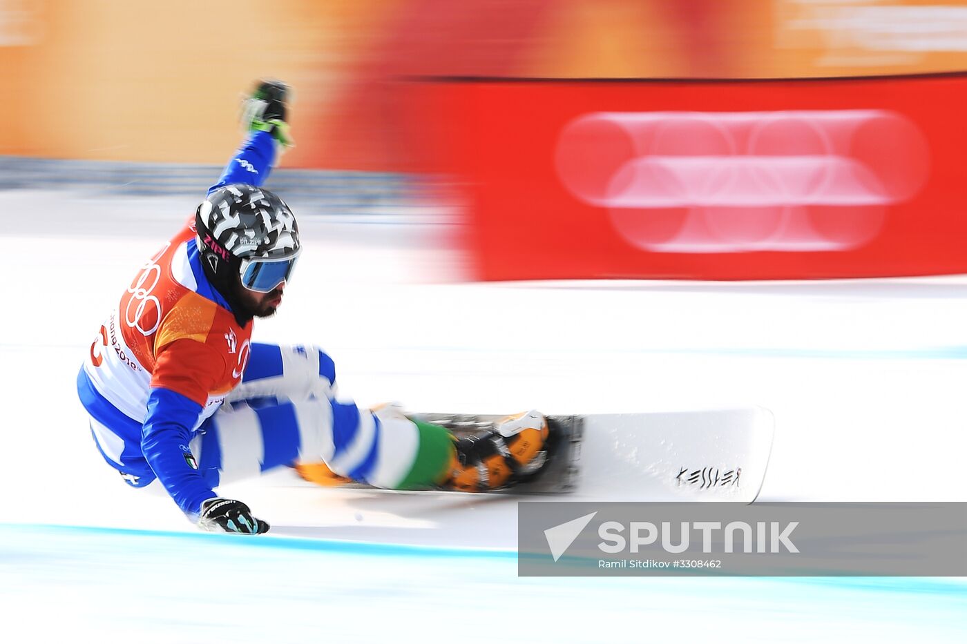 2018 Winter Olympics. Snowboarding. Men. Parallel giant slalom