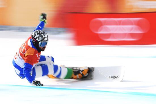 2018 Winter Olympics. Snowboarding. Men. Parallel giant slalom