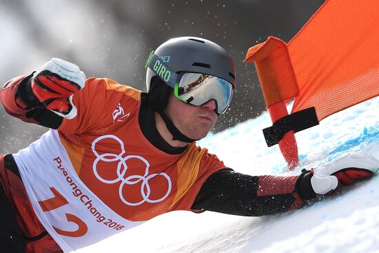 2018 Winter Olympics. Snowboarding. Men. Parallel giant slalom