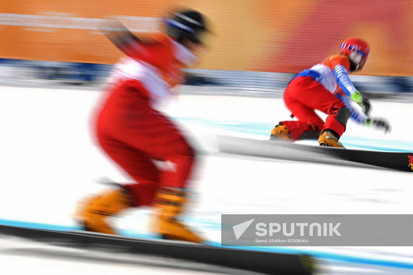 2018 Winter Olympics. Snowboarding. Men. Parallel giant slalom