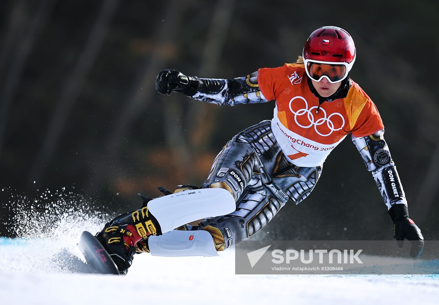 2018 Winter Olympics. Snowboarding. Women. Parallel giant slalom