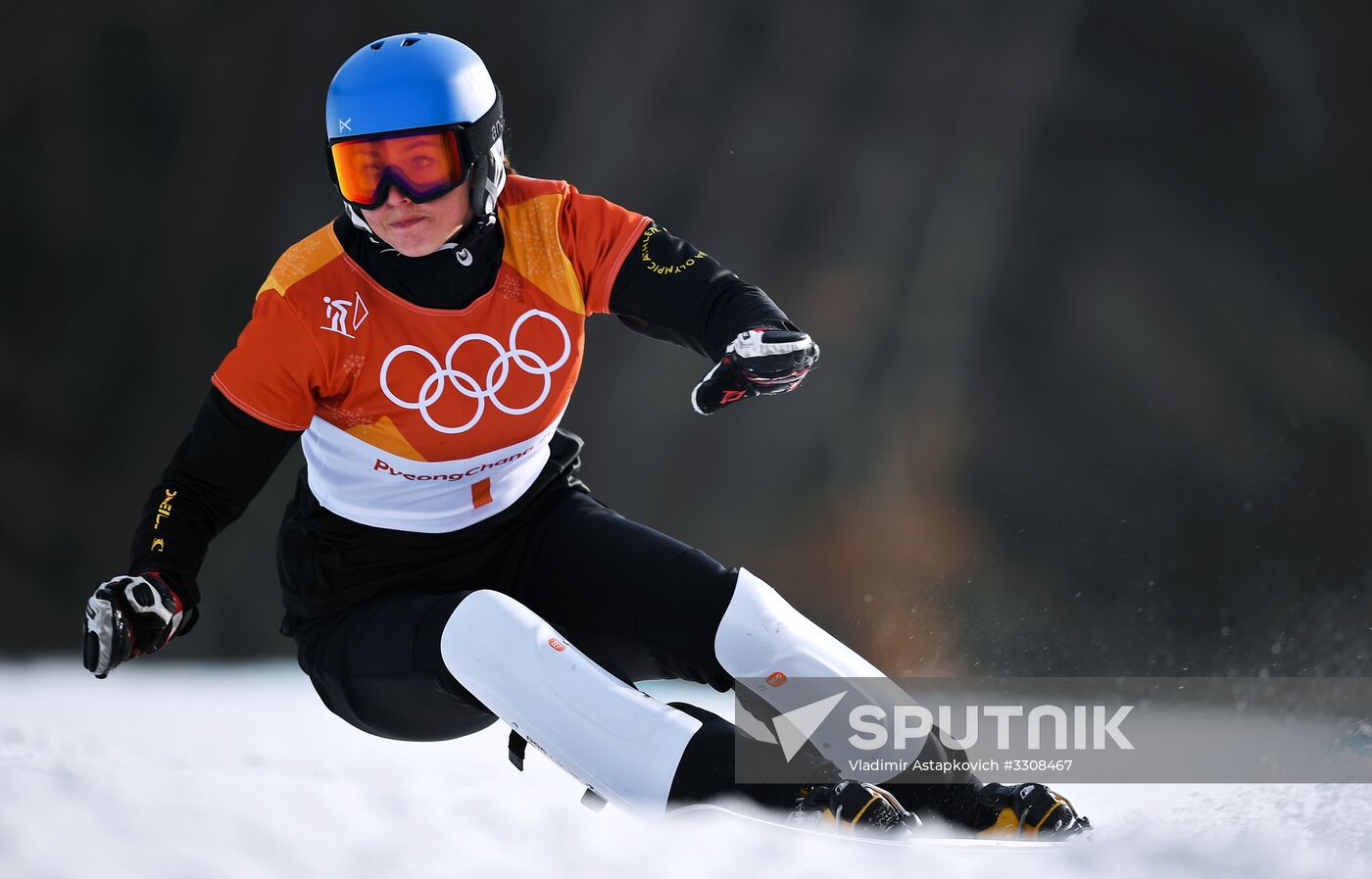 2018 Winter Olympics. Snowboarding. Women. Parallel giant slalom