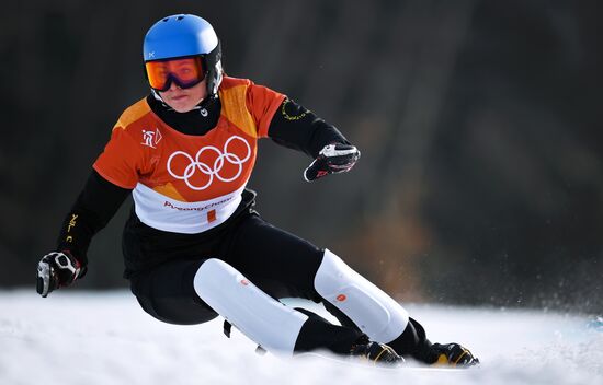 2018 Winter Olympics. Snowboarding. Women. Parallel giant slalom