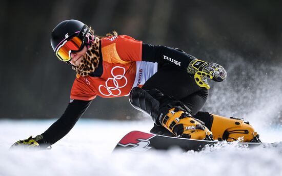 2018 Winter Olympics. Snowboarding. Women. Parallel giant slalom