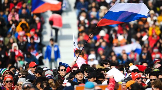 2018 Winter Olympics. Snowboarding. Men. Parallel giant slalom