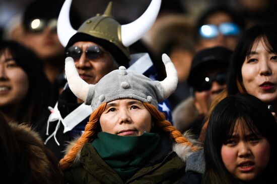 2018 Winter Olympics. Snowboarding. Women. Parallel giant slalom