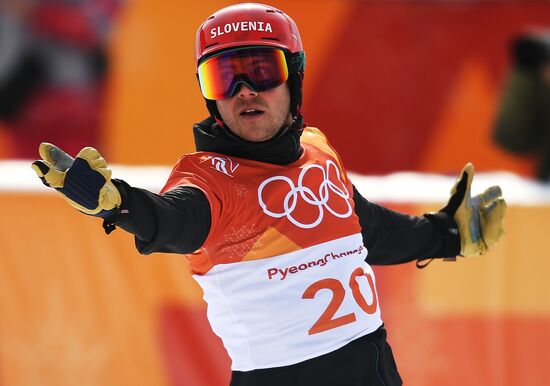 2018 Winter Olympics. Snowboarding. Men. Parallel giant slalom