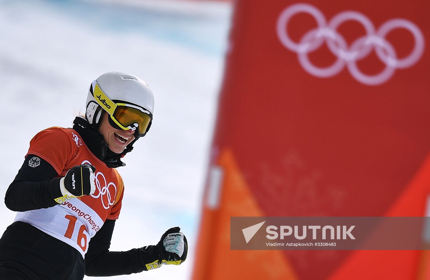 2018 Winter Olympics. Snowboarding. Women. Parallel giant slalom
