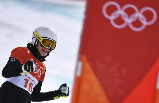 2018 Winter Olympics. Snowboarding. Women. Parallel giant slalom
