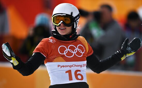 2018 Winter Olympics. Snowboarding. Women. Parallel giant slalom