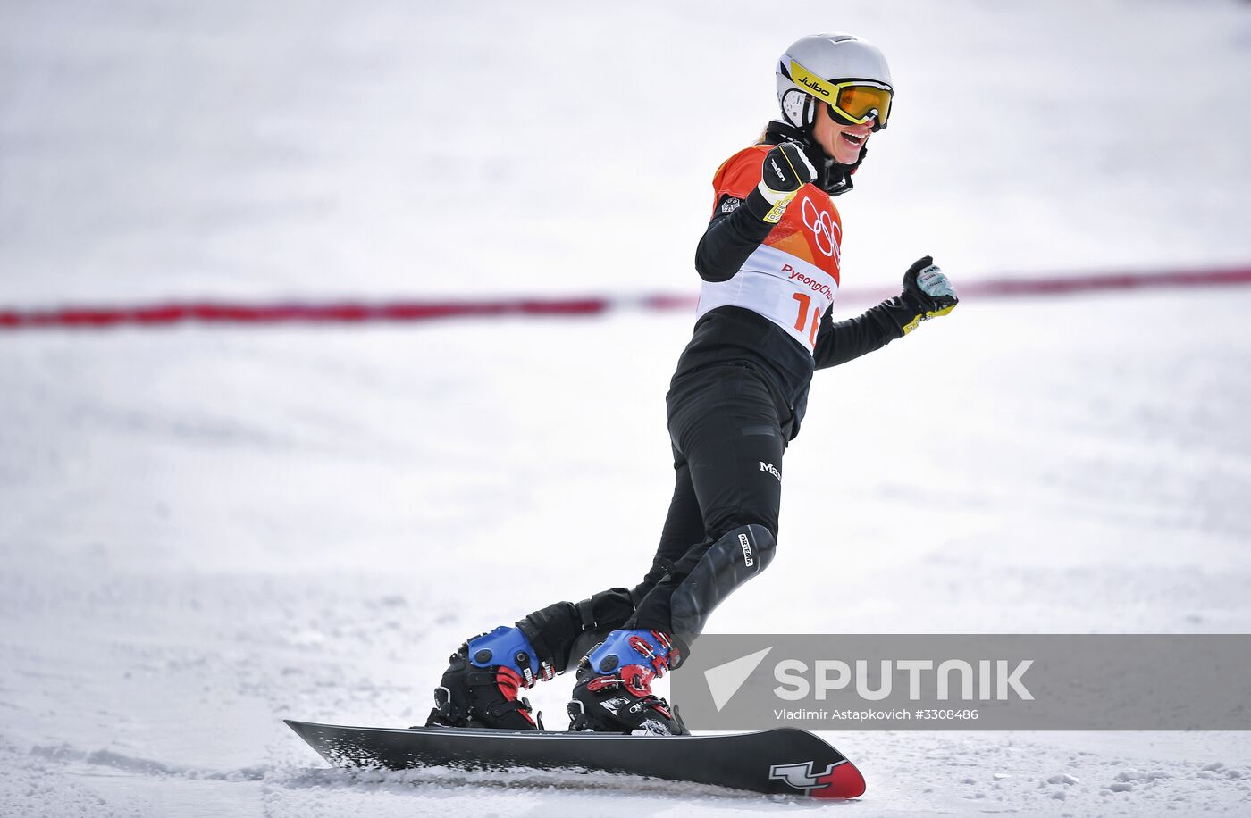 2018 Winter Olympics. Snowboarding. Women. Parallel giant slalom