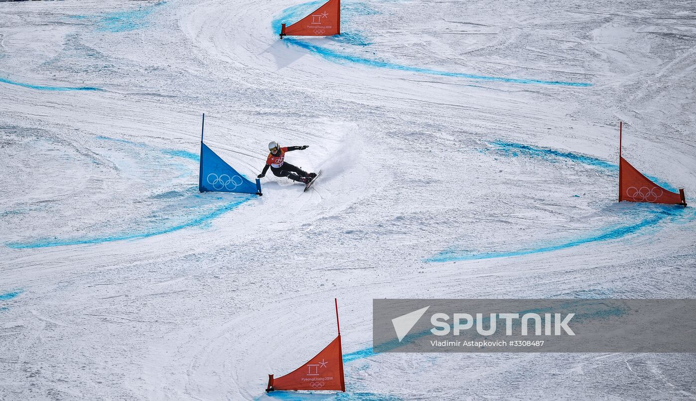 2018 Winter Olympics. Snowboarding. Women. Parallel giant slalom
