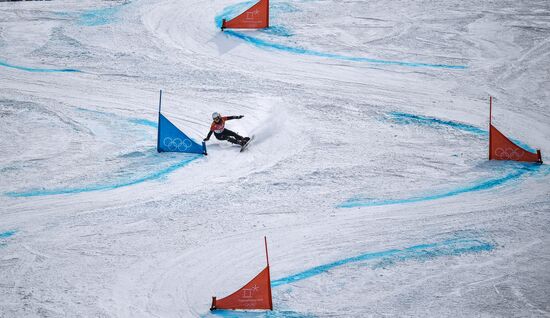 2018 Winter Olympics. Snowboarding. Women. Parallel giant slalom