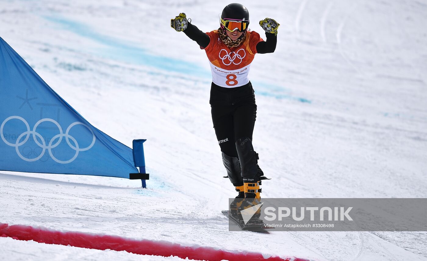2018 Winter Olympics. Snowboarding. Women. Parallel giant slalom