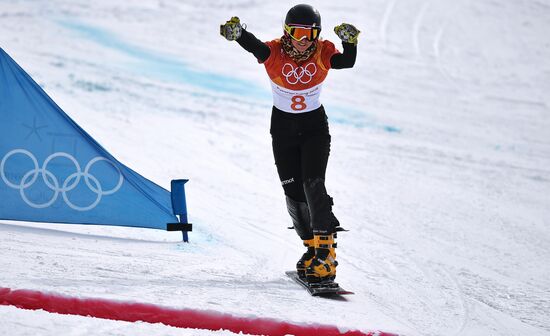 2018 Winter Olympics. Snowboarding. Women. Parallel giant slalom