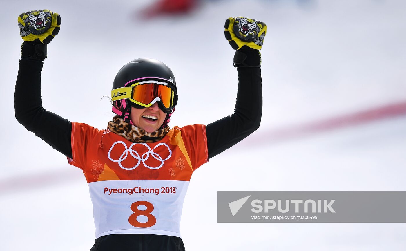 2018 Winter Olympics. Snowboarding. Women. Parallel giant slalom